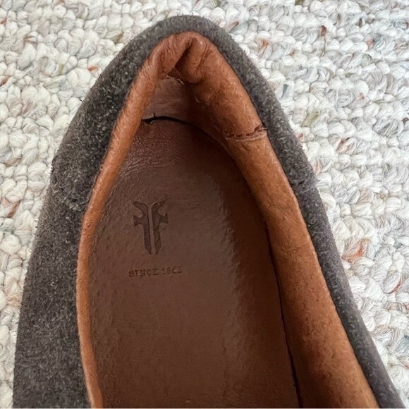 Frye Gemma Kiltie Smoke Gray Suede Oxford Wingtip Loafer Fashion Sneaker - Picture 10 of 11